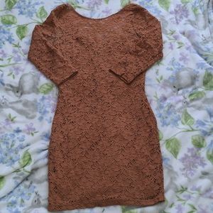 Rusty lace colored dress